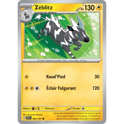 Zéblitz (SSP 063/191) - Carte Pokémon Étincelles Déferlantes EV08