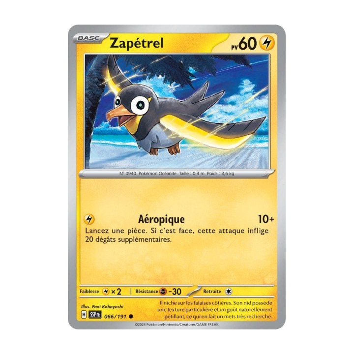 Zapétrel (SSP 066/191) - Carte Pokémon Étincelles Déferlantes EV08