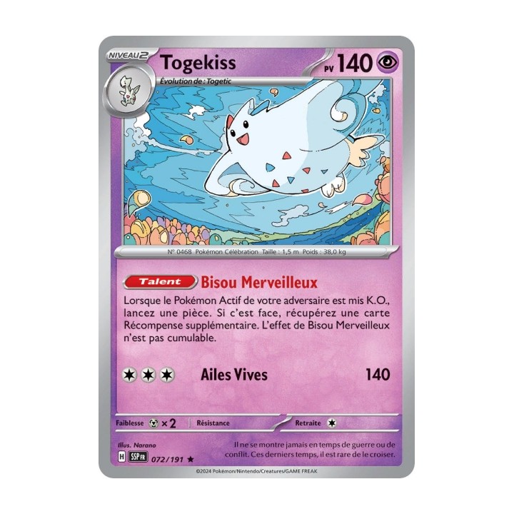 Togekiss (SSP 072/191) - Carte Pokémon Étincelles Déferlantes EV08