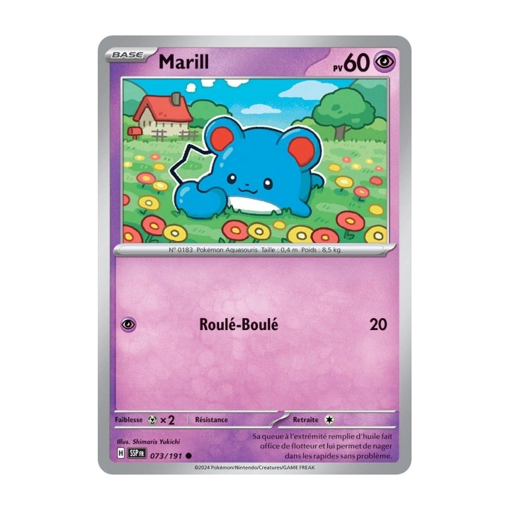 Marill (SSP 073/191) - Carte Pokémon Étincelles Déferlantes EV08