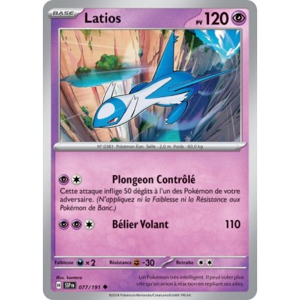 Latios (SSP 077/191) - Carte Pokémon Étincelles Déferlantes EV08