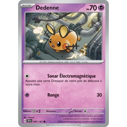 Dedenne (SSP 087/191) - Carte Pokémon Étincelles Déferlantes EV08