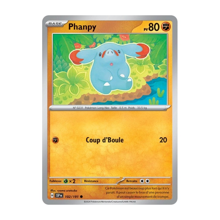 Phanpy (SSP 102/191) - Carte Pokémon Étincelles Déferlantes EV08