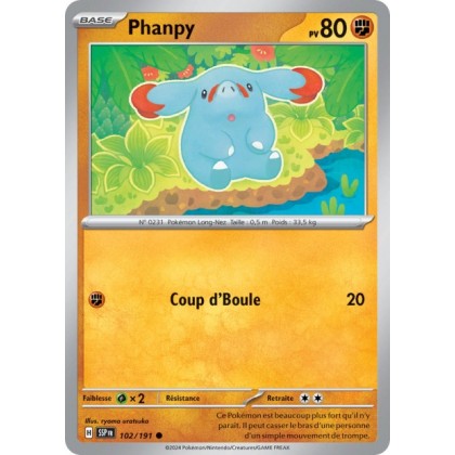 Phanpy (SSP 102/191) - Carte Pokémon Étincelles Déferlantes EV08