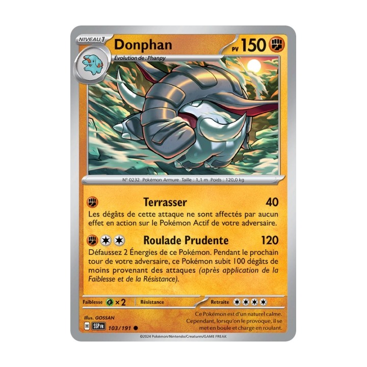 Donphan (SSP 103/191) - Carte Pokémon Étincelles Déferlantes EV08