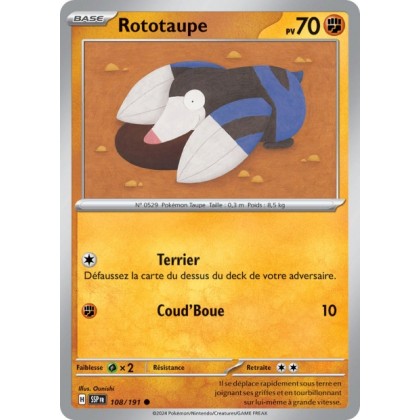 Rototaupe (SSP 108/191) - Carte Pokémon Étincelles Déferlantes EV08