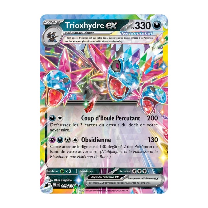 Trioxhydre ex (SSP 119/191) - Carte Pokémon Étincelles Déferlantes EV08