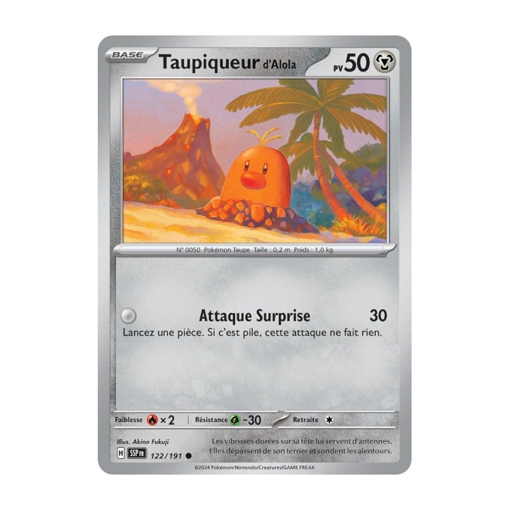 Taupiqueur d'Alola (SSP 122/191) - Carte Pokémon Étincelles Déferlantes EV08