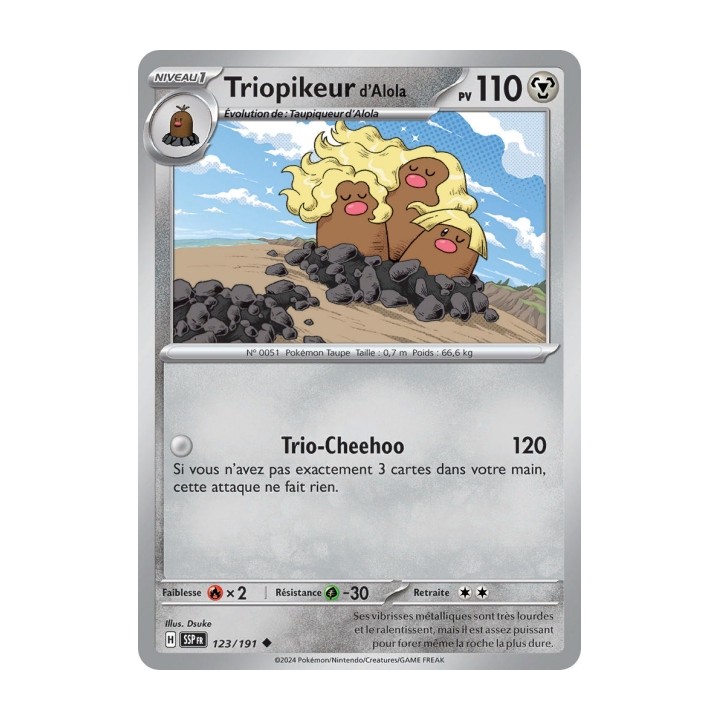 Triopikeur d'Alola (SSP 123/191) - Carte Pokémon Étincelles Déferlantes EV08