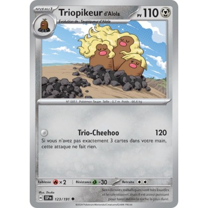 Triopikeur d'Alola (SSP 123/191) - Carte Pokémon Étincelles Déferlantes EV08