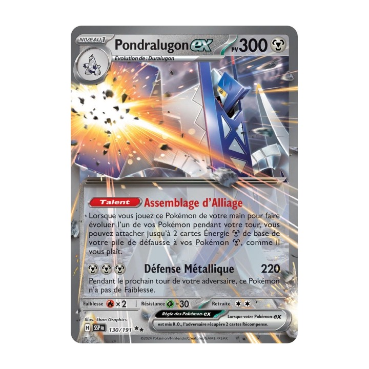 Pondralugon ex (SSP 130/191) - Carte Pokémon Étincelles Déferlantes EV08