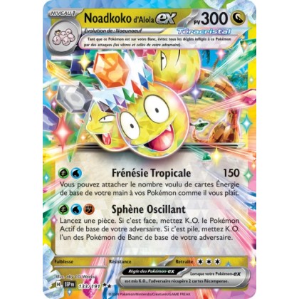 Noadkoko d'Alola ex (SSP 133/191) - Carte Pokémon Étincelles Déferlantes EV08