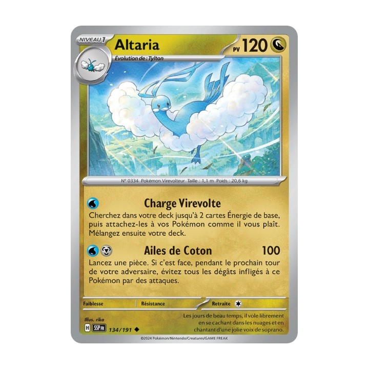 Altaria (SSP 134/191) - Carte Pokémon Étincelles Déferlantes EV08