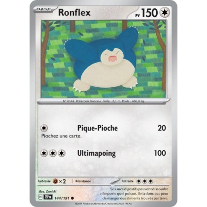 Ronflex (SSP 144/191) - Carte Pokémon Étincelles Déferlantes EV08