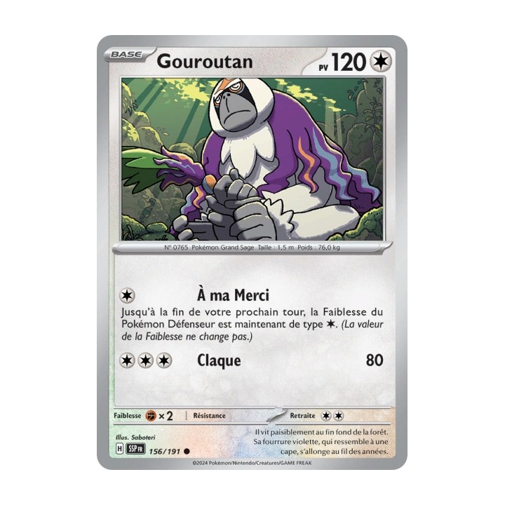 Gouroutan (SSP 156/191) - Carte Pokémon Étincelles Déferlantes EV08