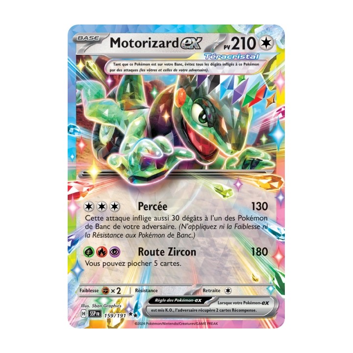 Motorizard ex (SSP 159/191) - Carte Pokémon Étincelles Déferlantes EV08