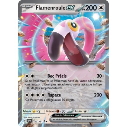 Flamenroule ex (SSP 160/191) - Carte Pokémon Étincelles Déferlantes EV08