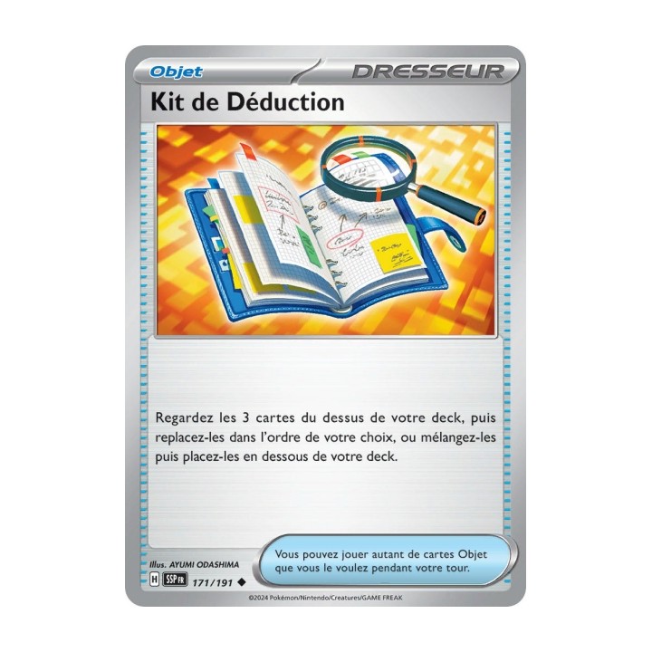 Kit de Déduction (SSP 171/191) - Carte Pokémon Étincelles Déferlantes EV08