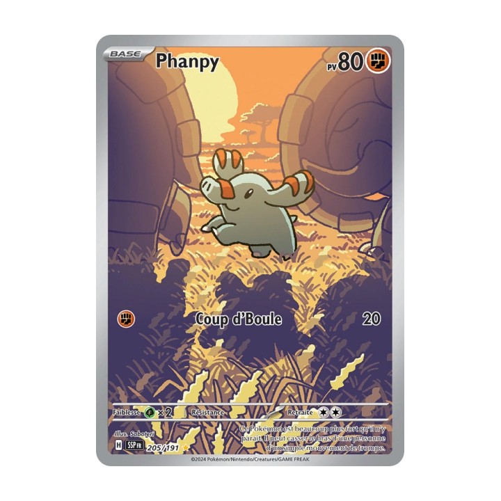 Phanpy (SSP 205/191) - Carte Pokémon Étincelles Déferlantes EV08