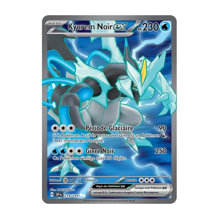 Kyurem Noir ex (SSP 218/191) - Carte Pokémon Étincelles Déferlantes EV08