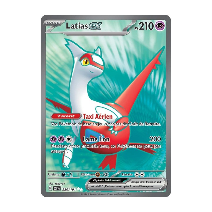 Latias ex (SSP 220/191) - Carte Pokémon Étincelles Déferlantes EV08