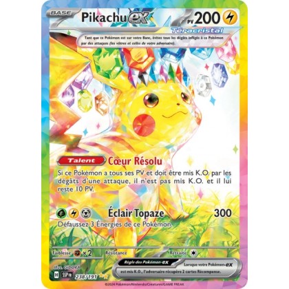 Pikachu ex (SSP 238/191) - Carte Pokémon Étincelles Déferlantes EV08