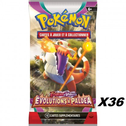 Pokémon - Lot de 36 Boosters EV02 : Évolutions à Paldea