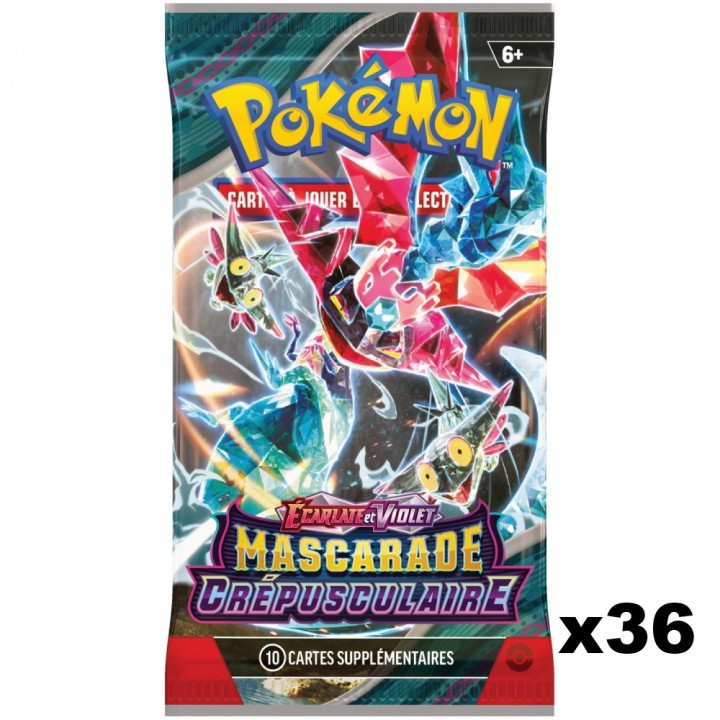 Pokémon - Lot de 36 Boosters EV06 : Mascarade Crépusculaire