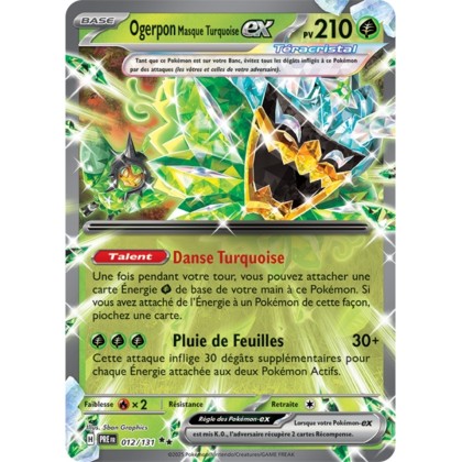 Pokémon - Ogerpon Masque Turquoise ex (PRE 012/131) - Évolutions Prismatiques