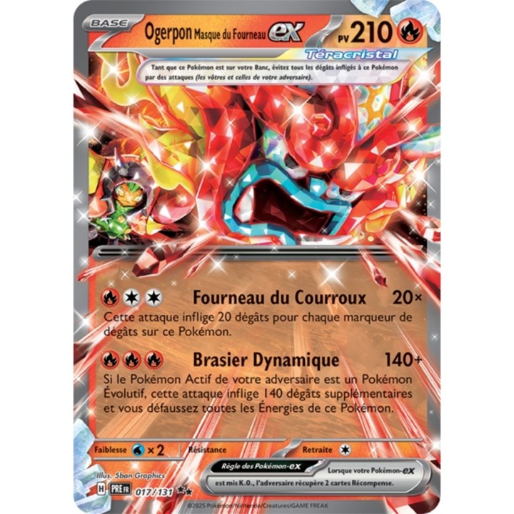 Pokémon - Ogerpon Masque du Fourneau ex (PRE 017/131) - Évolutions Prismatiques