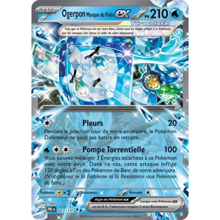 Pokémon - Ogerpon Masque du Puits ex (PRE 027/131) - Évolutions Prismatiques