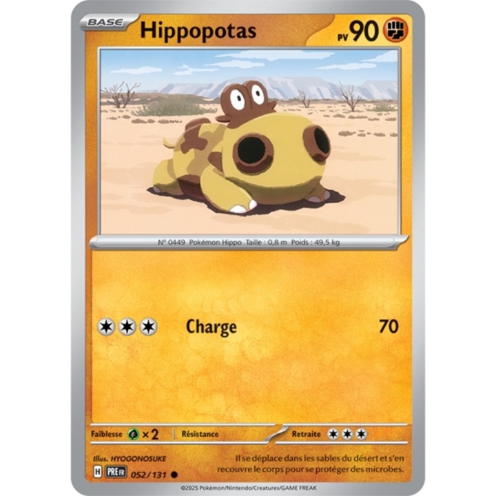 Pokémon - Hippopotas (PRE 052/131) - Évolutions Prismatiques