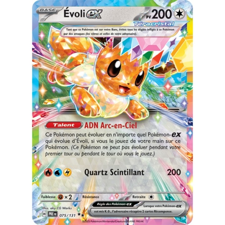 Pokémon - Évoli ex (PRE 075/131) - Évolutions Prismatiques