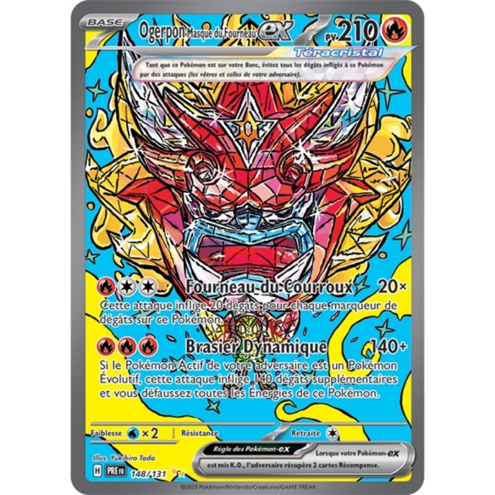 Pokémon - Ogerpon Masque du Fourneau ex (PRE 148/131) - Évolutions Prismatiques