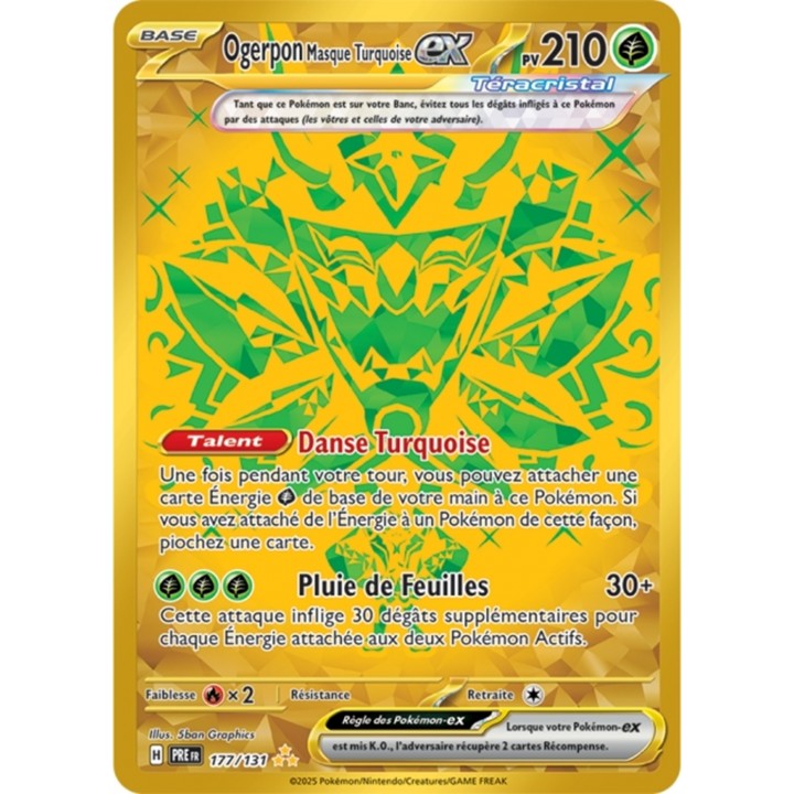 Pokémon - Ogerpon Masque Turquoise ex (PRE 177/131) - Évolutions Prismatiques