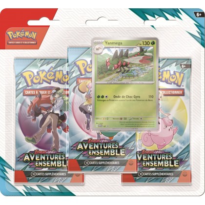 Pokémon - Tri Pack de 3 Boosters EV09 : Aventures Ensemble - Yanmega