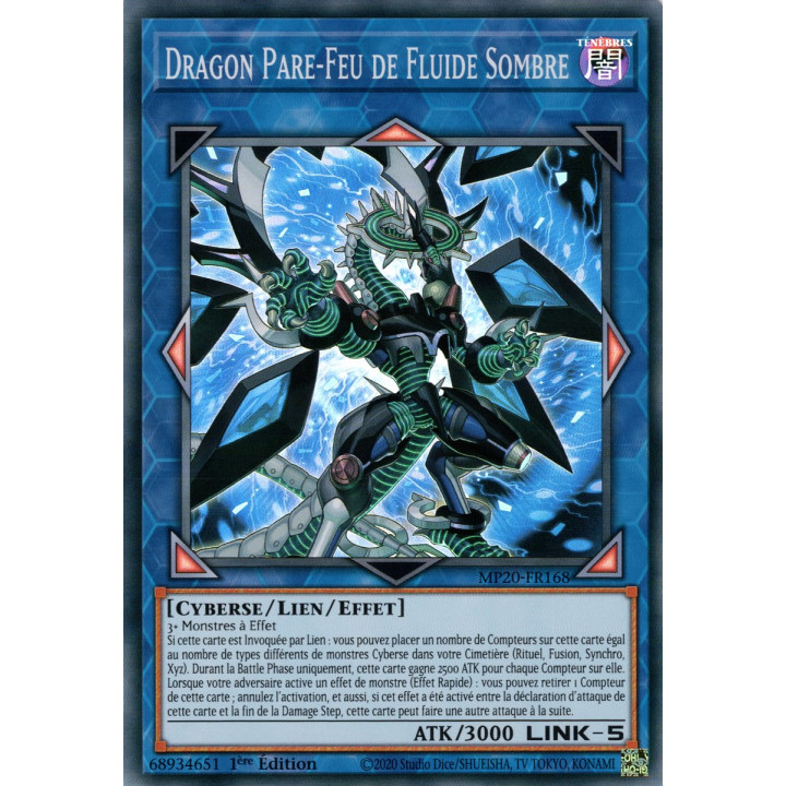 MP20-FR168 Dragon Pare-Feu de Fluide Sombre