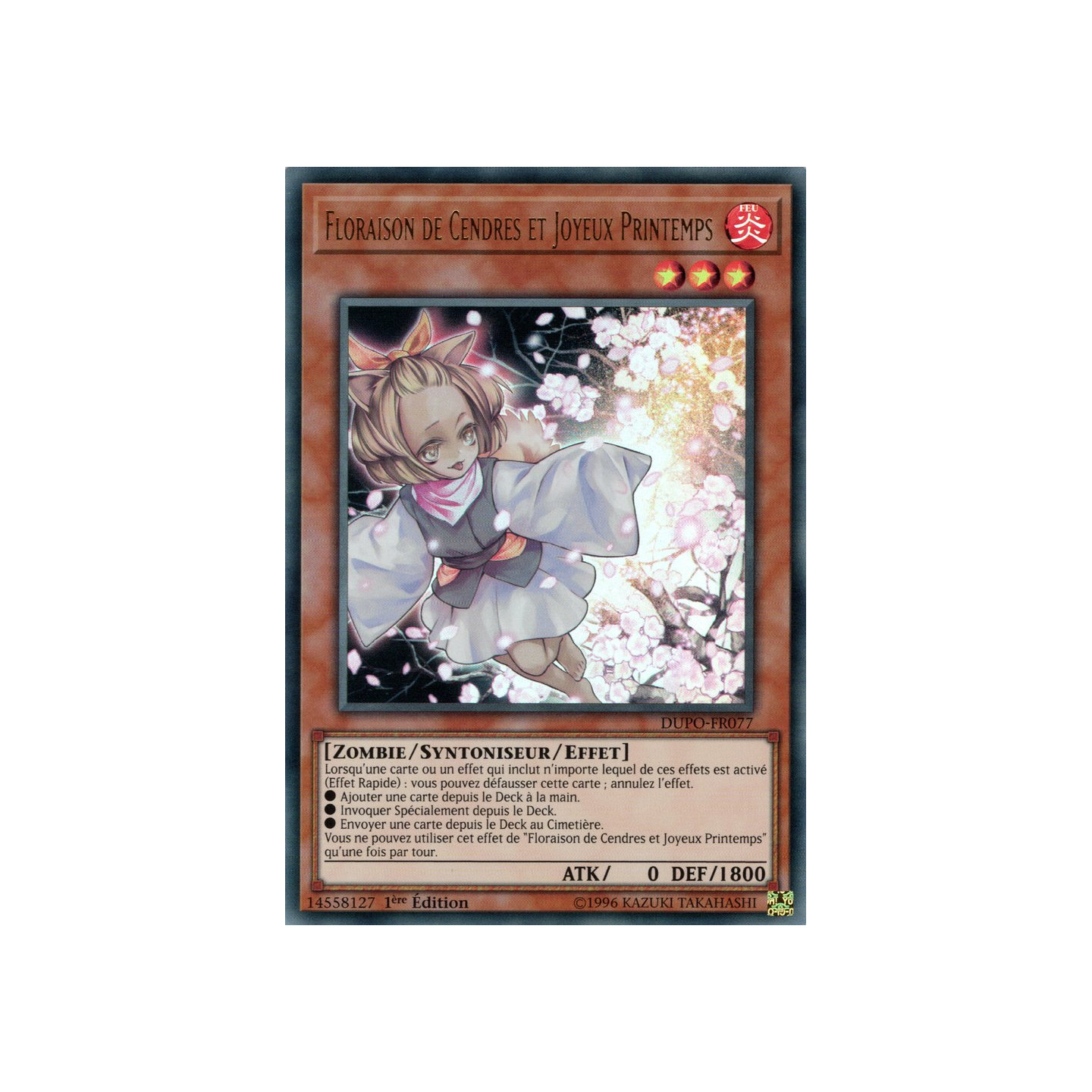 Floraison De Cendres Et Joyeux Printemps Dupo Fr077 Ur Carte A L Unite Yu Gi Oh Dracaugames