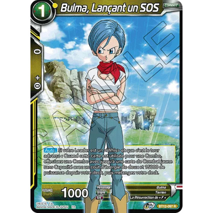 Bulma, Lançant un SOS : BT12-097 R