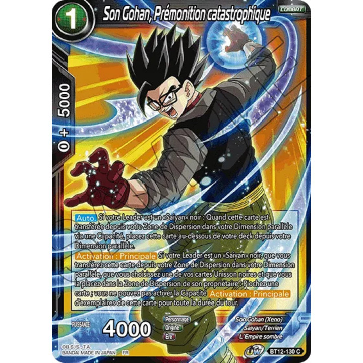 Son Gohan, Prémonition catastrophique : BT12-130 C