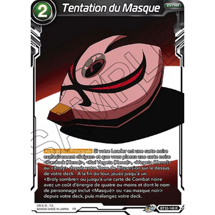 Tentation du Masque : BT12-149 R