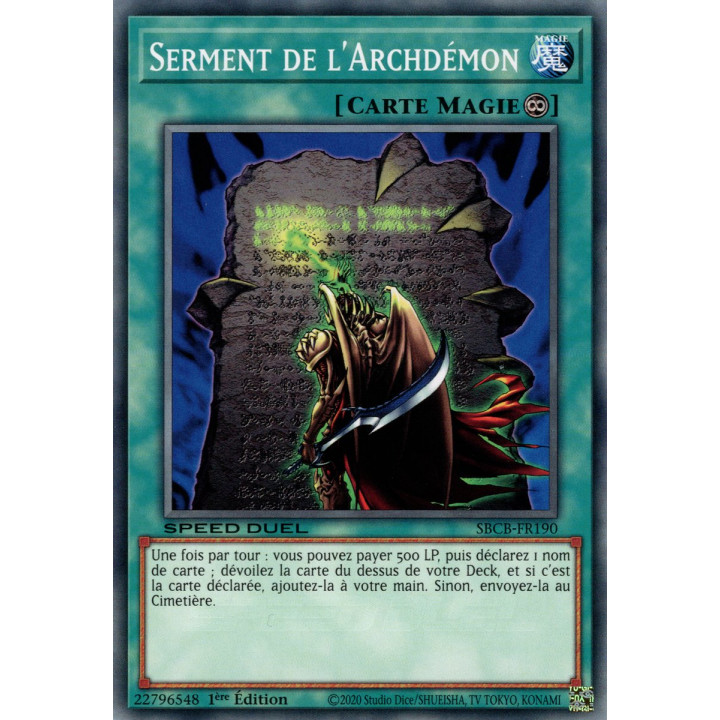 Serment de l'Archdémon : SBCB-FR190 C