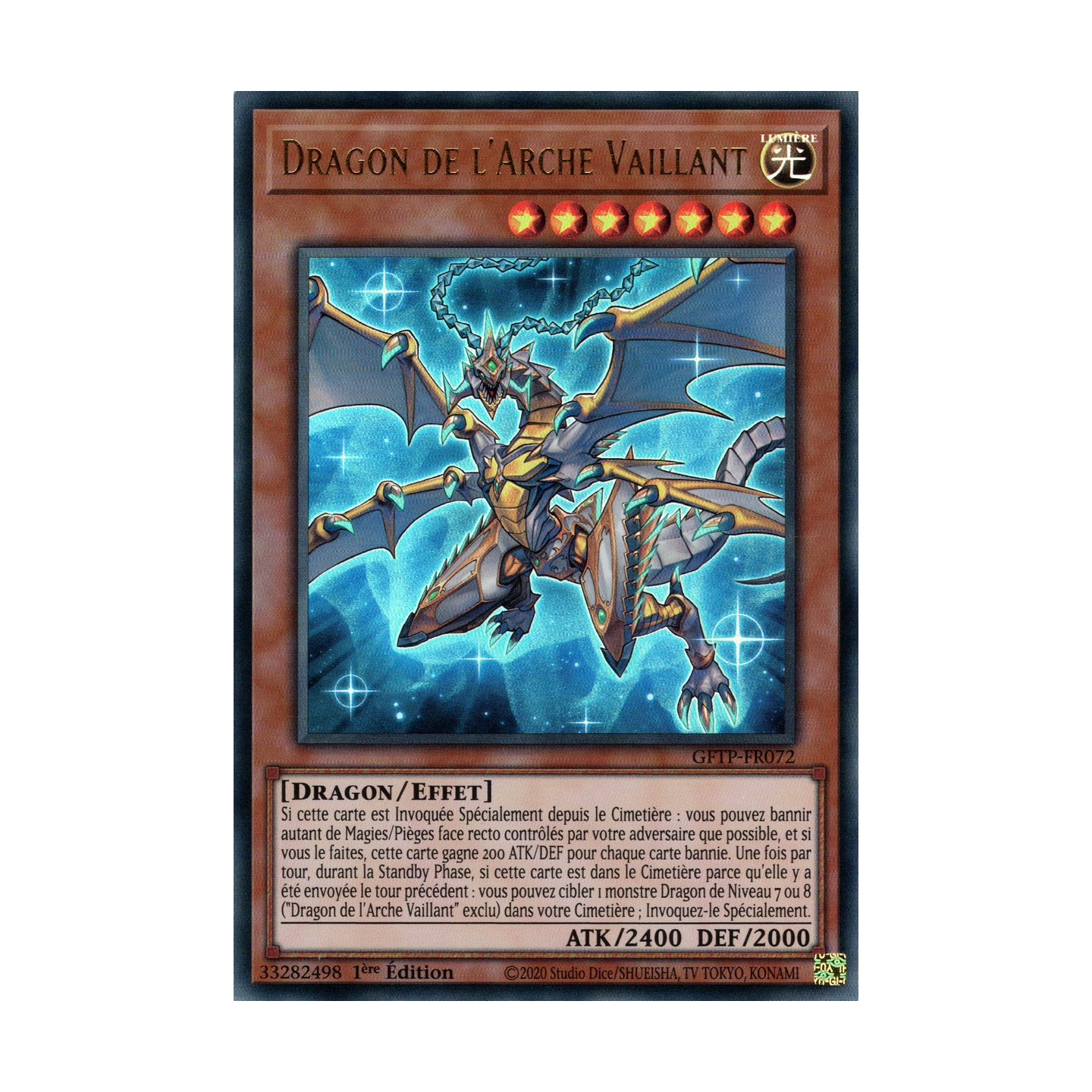 Dragon de l Arche Vaillant GFTP FR072 UR Carte l unit Yu Gi Oh DracauGames