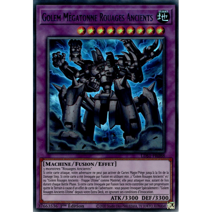 Golem Mégatonne Rouages Ancients : LDS1-FR088 UR (Bleu)