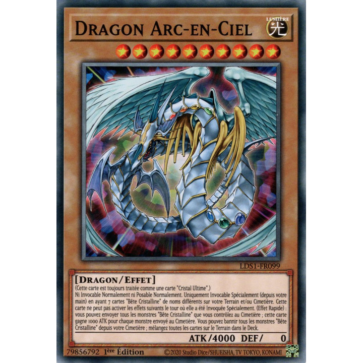 Dragon ArcenCiel LDS1FR099 C Carte à l'unité YuGiOh! DracauGames
