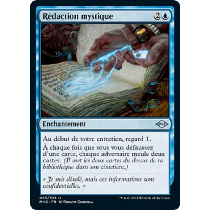 Rédaction mystique : MH2 053/303 U