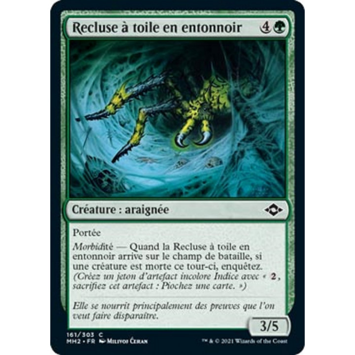 Recluse à toile en entonnoir : MH2 161/303 C