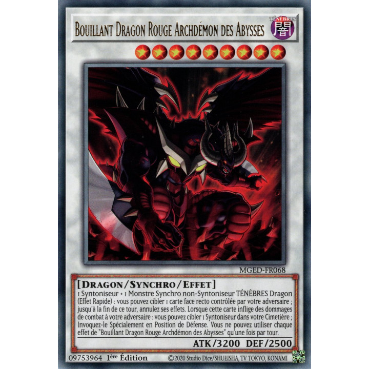 Bouillant Dragon Rouge Archdémon des Abysses : MGED-FR068 (R)