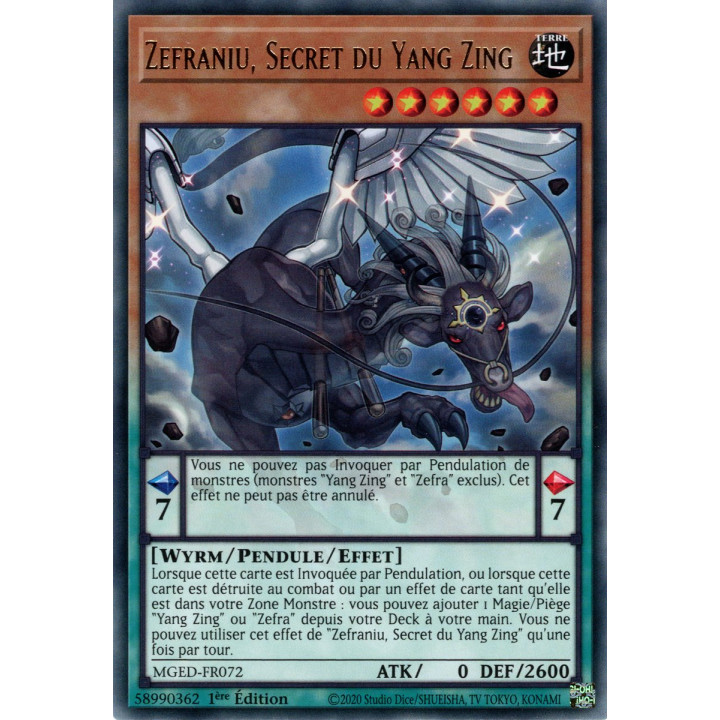 Zefraniu, Secret du Yang Zing : MGED-FR072 (R)