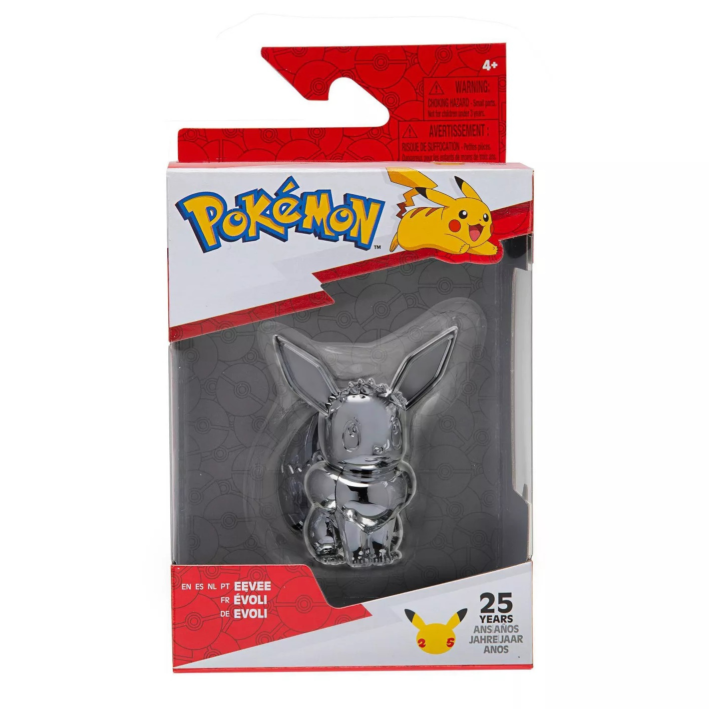 Pokemon Figurine Evoli Silver Anniversaire 25 Ans Dracaugames Com